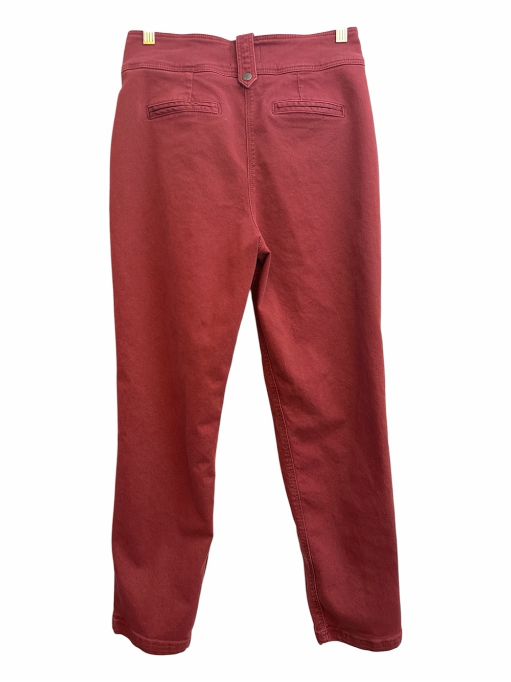 Sézane High-Waist Double-Buckle Leon Trousers — Dusty Mauve (Lie De Vin) - Picture 5 of 16